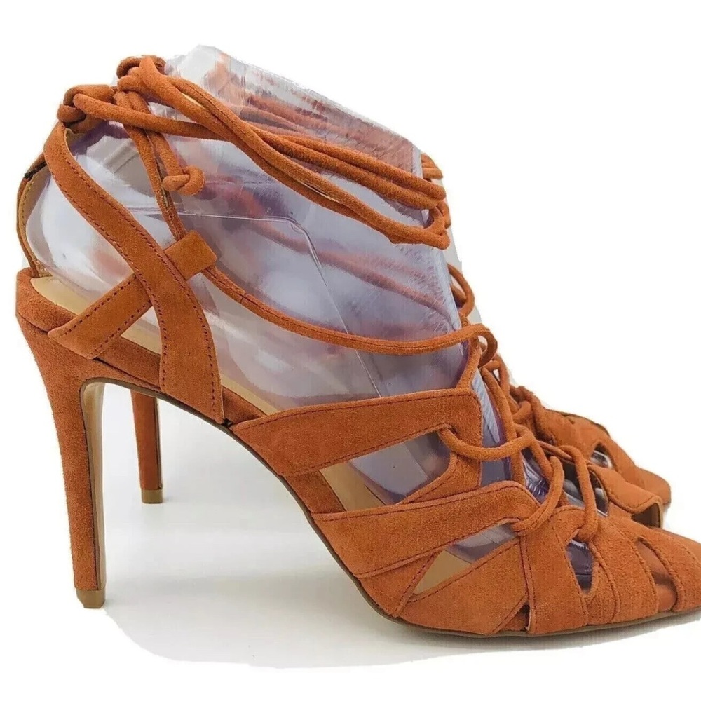 Banana Republic Orange Lace-Up Heels